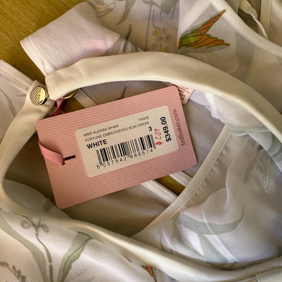 NWT Ted Baker Aleksa Fortune Embroidered Dress Size 3 (Large) - Picture 8 of 9